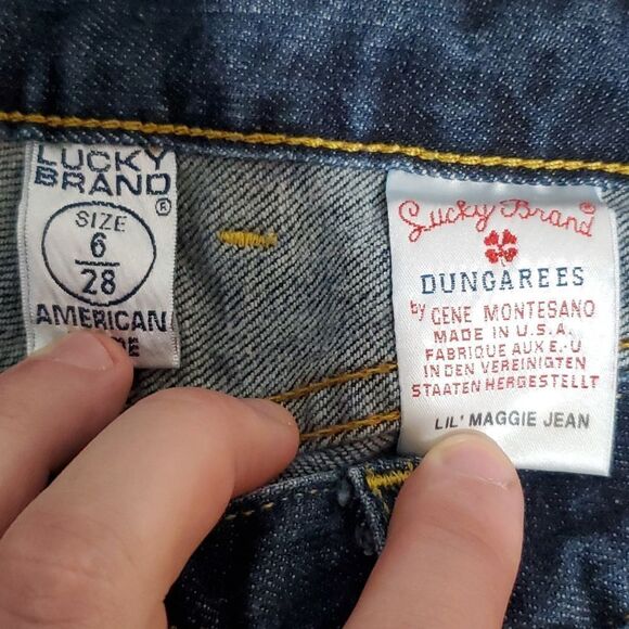 Lucky Lil' Maggy dungarees 28x34 size 6 boot cut jeans - Picture 6 of 7